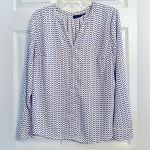 Apt 9 Black and White Blouse Size Large